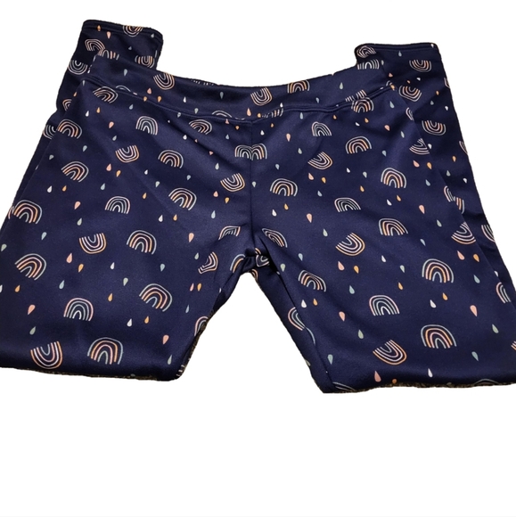 Colorful Rainbow Print Leggings size large - Picture 2 of 7